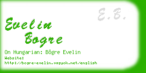 evelin bogre business card