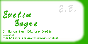 evelin bogre business card